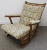 Art Deco rocking chair with spring rocker