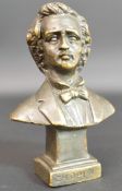 Small bronze bust of Chopin 10.5cm H