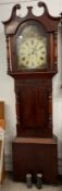 Large Victorian 'Yorkshire' longcase clock, not currently running Ht 223cm W 60cm