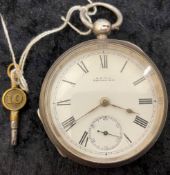 Silver case key wind Waltham pocket watch