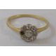 Tested as 18ct gold diamond daisy ring (missing 1 diamond) - ring size M -  1.76g - Image 4 of 4