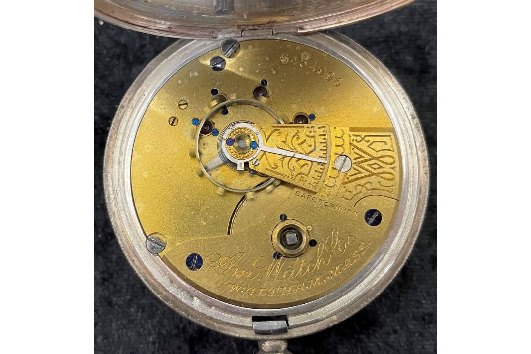Silver case key wind Waltham pocket watch - Image 2 of 2