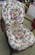 Ercol chair, (cushions worn)
