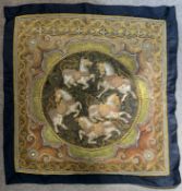 Kalaga hand embroidered Burmese sequin tapestry - 94cm x 96.5cm