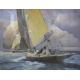Framed Frank H Wagner print 'Spring Trials'  Endeavour & Shamrock V off Cowes 1934 Limited edition - Image 1 of 4