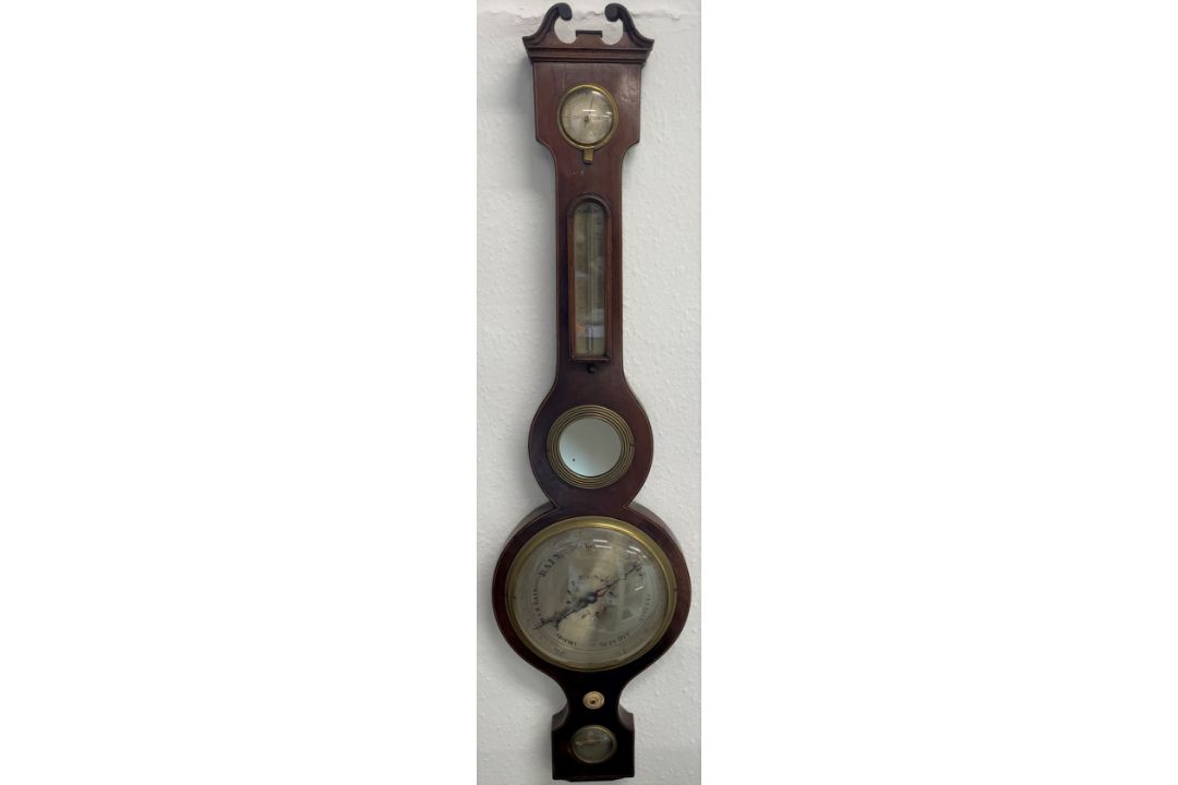 19th century banjo barometer by Hyman of Louth - Image 1 of 2
