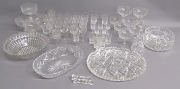 Glassware includes sherry & port glasses, fruit dishes, crystal dish etc