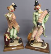 2 Florence Sculture d'art Giuseppe Armani Capodimonte 1989 clowns