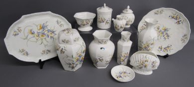 Aynsley 'Just Orchids' vases, plates, etc