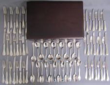 Silver 12 piece matched cutlery set - includes William Turner knives with Carr's of Sheffield 2000