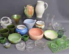 Ceramics and glassware includes Sylvac 1831 vase - Crown Devon jug - Delcroft ware bowl - Royal