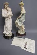 2 Florence Sculture d'art Giuseppe Armani Capodimonte figures - 1996 members only figurine Allegra
