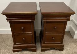 Pair of modern mahogany bedside cabinets