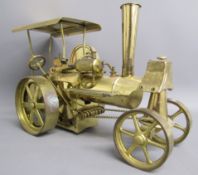 Western Germany brass steam engine - approx. 32cm x 19cm