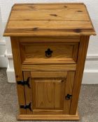 Modern pine bedside cabinet
