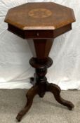 Victorian octagonal sewing table