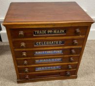 Late 19th/early 20th century haberdashery shop cabinet Ht 57cm W 55cm D 37cm