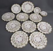 Royal Crown Derby 'Royal Antoinette' - 9 dinner plates - 8 salad plates & 12 bread plates