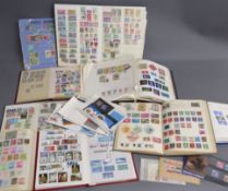 Collections of stamp albums and loose stamps, some mint