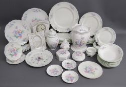 Aynsley 'Little Sweetheart' dinner plates, salad plates, side plates, bowls, crocus shape plates,