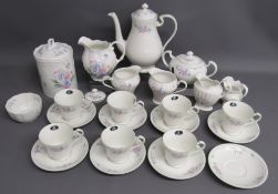 Aynsley 'Little Sweetheart' tea set includes teapot, cream jugs, milk jugs, cups, saucers etc