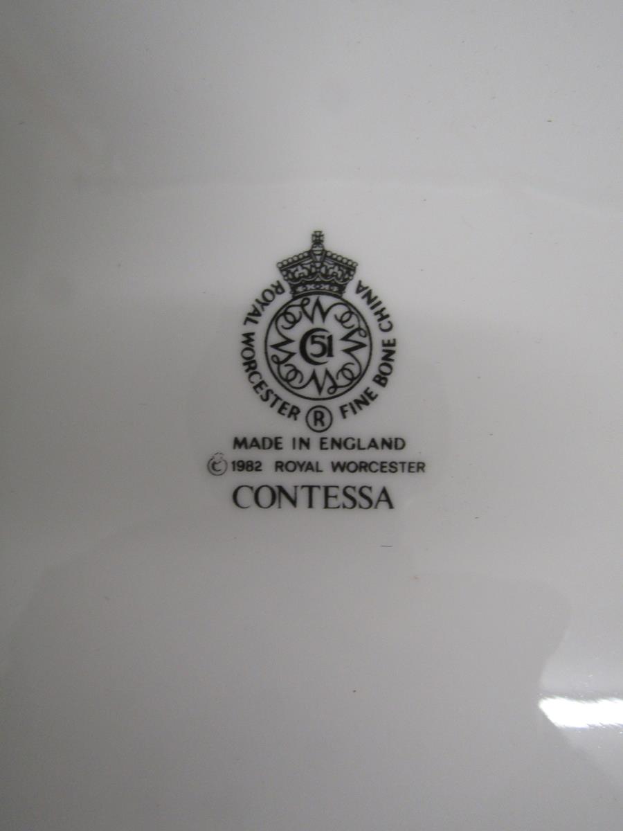 Royal Worcester 'Contessa' cake plate - pottery cheese dome - pair of glass canisters - stew pot - - Image 4 of 4
