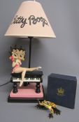 Betty Boop table lamp and Old Tupton ware frog