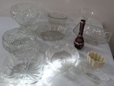 Mixed selection of glassware