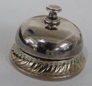 Silver desk / counter bell, twist action button, Birmingham 1900