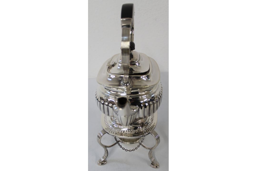 Viners silver plated tray 56cm x 28cm and EPNS spirit kettle on stand with burner, removable base - Image 4 of 4