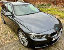 BMW 320D M Sport Touring Car in grey metallic, diesel, 1995cc, trim: Dakota black leather, first