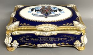Limited edition Paragon porcelain cigar casket to commemorate the centenary of the birth of Sir