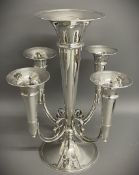 Large silver plate epergne Ht 32cm