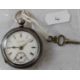 Pocket watch, J G Graves Sheffield 455456, silver case, front open, (cracked dial). - Image 1 of 2