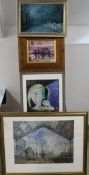 4 prints largest 88cm w x 68cm h