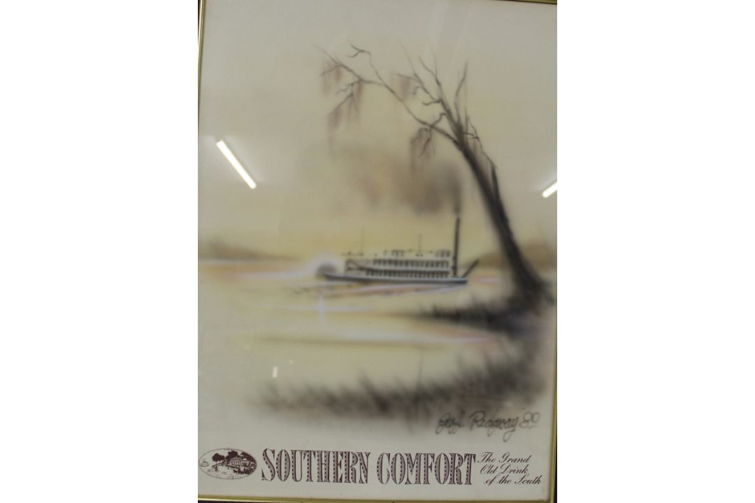 Pair of Southern Comfort display Prints, hand sprayed by Geoff Ridgeway - Image 2 of 3