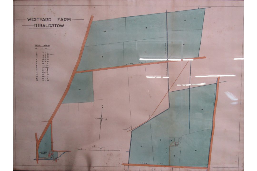 Collection of Lincolnshire maps and pictures - Westyard Farm Hibaldstow field areas map, Market - Image 9 of 9