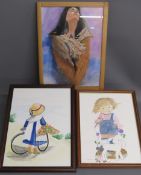 3 framed original art works by local Lincolnshire artist J Jones