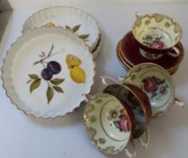 Paragon Fine China including 4 x Cups and 5 Saucers, plus 3 Royal Worcester - Evesham - Gold Edge
