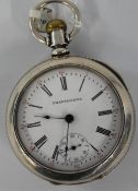 Seth Thomas 15 jewel open face pocket watch (Chautauqua) in coin silver case