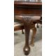 Early 20th century wind out dining table L 212cm W 107cm with a glass top & 6 matching Chippendale - Image 2 of 4