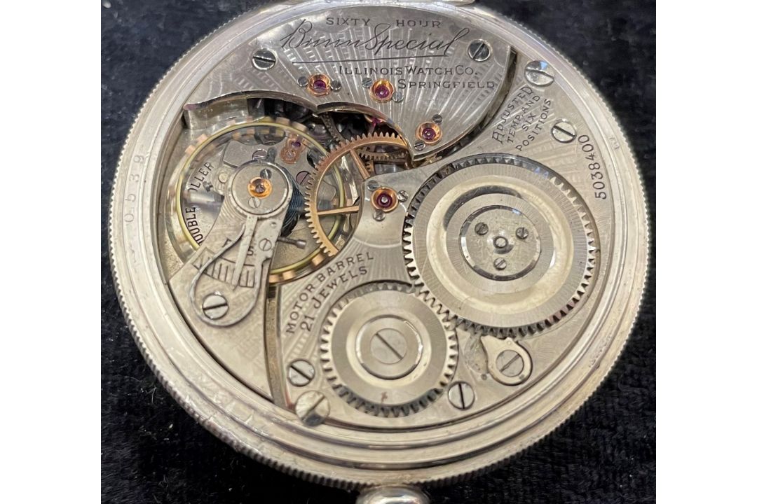 Silver case Bunn Special 60 hour pocket watch - Image 3 of 3