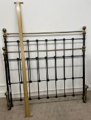 Victorian style bed to fit around a divan base, brass knob damaged
