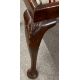Early 20th century wind out dining table L 212cm W 107cm with a glass top & 6 matching Chippendale - Image 4 of 4
