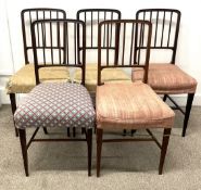 5 Victorian bedroom chairs (4 in rosewood)