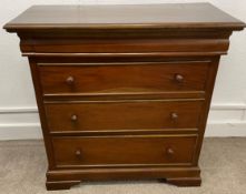 Modern hardwood chest of drawers L 105cm D 50cm Ht 105cm