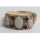 9ct gold opal and ruby ring - ring size O/P - total weight 3.3g (slight damage to 2 opals) - Image 5 of 9