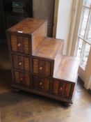 A contemporary set of 'library steps' having side drawers, 43cm wide.