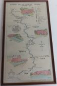 A strip map of Ashby De La Zouch canal, printed from a pen and ink by J Little,