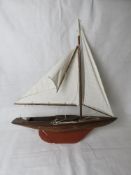 A model 'pond yacht'.